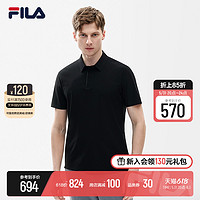 FILA 斐乐 官方男子短袖POLO2022夏季新款商务休闲运动透气POLO衫