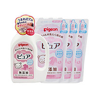 Pigeon 贝亲 日本进口婴儿洗衣液温和柔顺植物成分超值组套 4件套