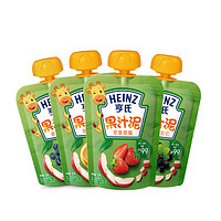 Heinz 亨氏 10袋正品亨氏乐维滋果泥宝宝吸袋香蕉香橙草莓黑加仑果汁泥120g