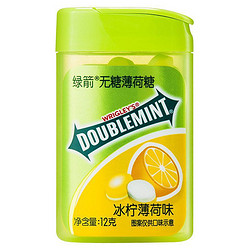 DOUBLEMINT 绿箭 无糖薄荷糖 冰柠薄荷味 12g