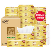 88VIP：Breeze 清风 原木纯品金装系列 抽纸 3层100抽27包（190*132mm）