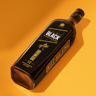 JOHNNIE WALKER 尊尼获加 12年 黑牌 调和 苏格兰威士忌 40%vol 700ml ICON瓶