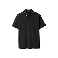HLA 海澜之家 先锋系列 男士短袖POLO衫 HNTPW2U050A 黑色 XL