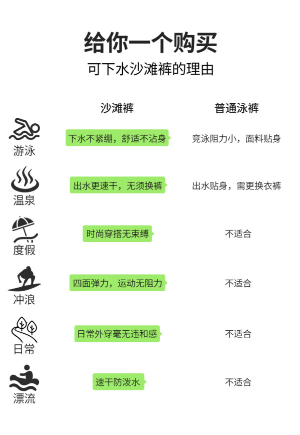 卓好姿 男士沙滩裤