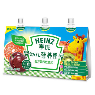 Heinz 亨氏 西洋果园套餐 3段 苹果猕猴桃味+苹果西梅味+苹果西柚味 78g*3袋