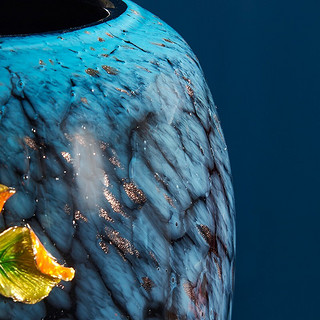 雅尊（Yazun）创意珐琅彩陶瓷花瓶家居客厅餐桌装饰品欧式玄关摆件 G-105+G-106