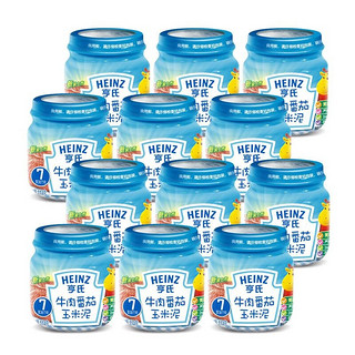 Heinz 亨氏 果泥 4段 牛肉番茄玉米味 113g*12瓶