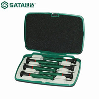 世达(SATA)09312 6件套一字、十字微型螺丝批家用维修拆机工具小批头起子改锥 09312