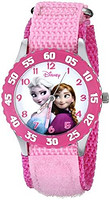 Disney 迪士尼 W000970《冰雪奇缘》冰雪公主卡通形象儿童手表，配粉色尼龙表带