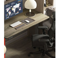 限地区：Loctek 乐歌 E2 升降电脑桌 灰胡桃木色+银灰 1.4m 直形款