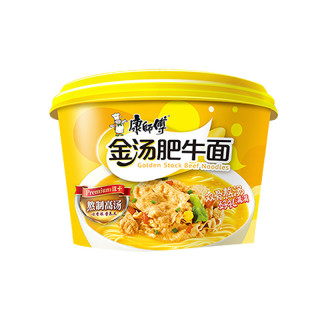 康师傅 方便面 熬制高汤金汤肥牛面 111g 桶装