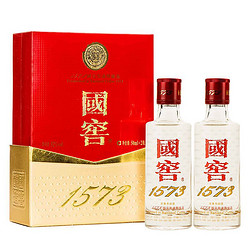 泸州老窖 国窖1573 浓香型白酒 52度50ml 2瓶礼盒装(新老包装随机发货) 节日送礼