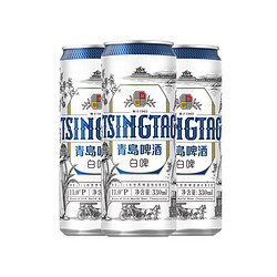 TSINGTAO 青岛啤酒 白啤11度24听纤体罐啤