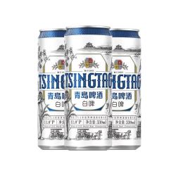 青岛啤酒  全麦精酿白啤罐装330mL24罐+啤酒扎杯