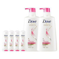 88VIP：Dove 多芬 滋养修护洗发套装 洗发水700g*2+护发素100g*4 （赠补充装200g）