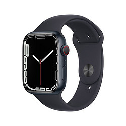 Apple 苹果 Watch Series 7 GPS + 蜂窝款45毫米午夜色铝金属表壳午夜色运动型表带