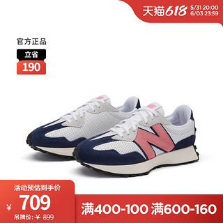 New Balance NB官方22新款男女鞋复古运动休闲鞋327系列MS327PW 43 脚长27.5cm 白色/藏青色 MS327PW