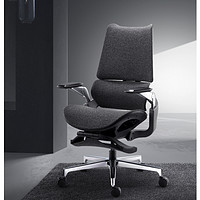 HBADA 黑白调 E702BMA 人体工学椅电脑椅 办公椅 黑色 带脚托