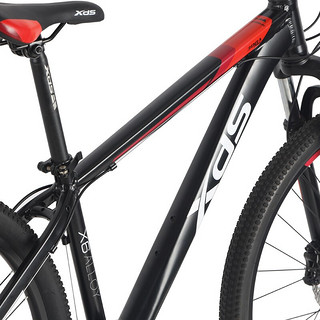 XDS 喜德盛 2021款旭日300A pro 山地自行车 黑红色 27.5英寸 24速 15.5英寸车架 油刹版
