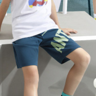 ANTA 安踏  A35028307-7 男童针织五分裤 海滩绿 130cm