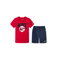 NIKE 耐克 NY2022390PS-002 男童短袖运动套装 藏青蓝 110(5)cm