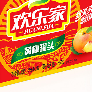 HUANLEJIA 欢乐家 黄桃罐头 256g*12瓶