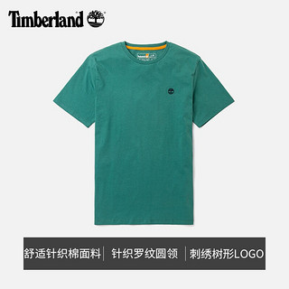 Timberland添柏岚官方男装T恤22春夏新款休闲短袖印花A2ER7 A2ER7CL6/蓝绿色 M