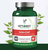 VET'S BEST 狗狗养护毛发营养片 60粒