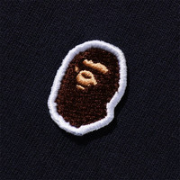  BAPE 猿人头刺绣徽章 男士短袖T恤  黑色BKX 绿色GRD 深蓝色NYX 白色WHX S M L XL 3XL XS XXL