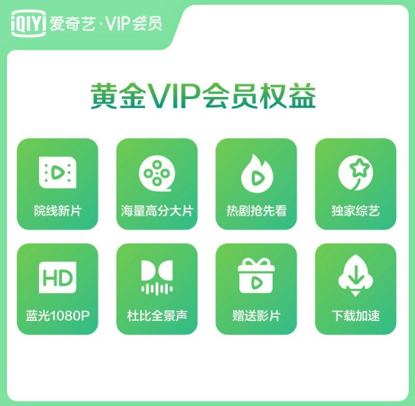 爱奇艺黄金VIP会员年卡+PLUS会员年卡