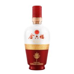 金六福 珍藏级金色 浓香型白酒 50度500ml*6瓶 整箱装