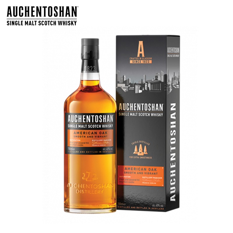 AUCHENTOSHAN 欧肯特轩 美国橡木桶 单一麦芽 苏格兰威士忌 700ml 礼盒装