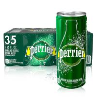 PLUS会员：perrier 巴黎水 原味气泡水 250ml*35罐整箱装