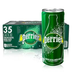 perrier 巴黎水 原味气泡水  250ml*35罐整箱装