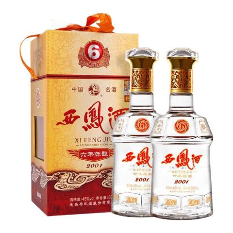 省99.2元】陈酿白酒_西凤酒六年陈酿2001 45%vol 凤香型白酒500ml 省99.2元】陈酿白酒_西凤酒六年陈酿2001 45%vol 凤香型白酒500ml