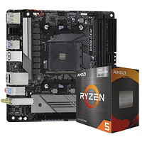 ASRock 华擎 B550M-ITX/ac主板+AMD 锐龙5 5600G处理器 主板CPU套装