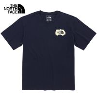 北面 TheNorthFace北面短袖T恤男22春夏户外舒适休闲棉质半袖 5JZZ/RG1 藏青色 XL