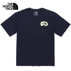 THE NORTH FACE 北面 TheNorthFace北面短袖T恤男22春夏户外舒适休闲棉质半袖 5JZZ/RG1 藏青色 XL