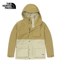北面 冲锋衣The North Face户(TNF)外运动防风防水外套工装上衣春夏连帽夹克男 5JY7 4AH/卡其色 M/170