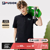 FILA 斐乐 FUSION 斐乐潮牌男子短袖POLO衫 夏季新品时尚运动上衣男