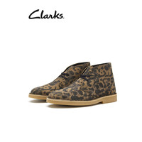 Clarks 其乐 男士经典英伦沙漠靴复古工装靴马丁靴男潮靴Desert Boot 2 沙色（男款）261554957 40 豹纹（女款）261610414 36