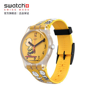 swatch 斯沃琪 NEW GANT系列 41毫米石英腕表 SO29Z101 Swatch X PEANUTS