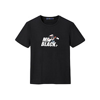 HLA 海澜之家 MR.BLACK系列 男女款圆领短袖T恤 HNTBJ2Q410A