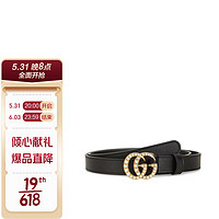 GUCCI 古驰 女士 黑色 皮质腰带皮带