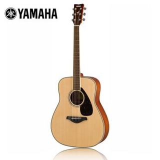 YAMAHA 雅马哈 FG820单板民谣吉它升级版木吉他jita桃花芯背侧板原木色41英寸