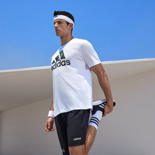 adidas阿迪达斯官网男装运动短袖T恤GV5237 H12198 中麻灰/灰 M 参考身高(179~185CM)