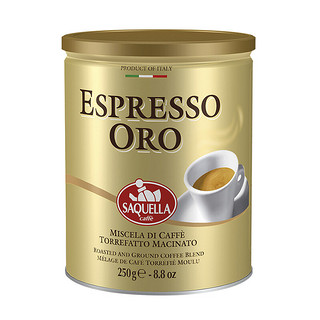 SAQUELLA 圣贵兰 金罐咖啡粉 中度烘焙纯黑咖啡粉 250g