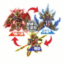 万代日韩动漫周边 Bandai 万代sd高达世界英雄传sdw 悟空猪八戒沙僧dx套装拼装多少钱 什么值得买