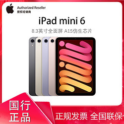 Apple 苹果 iPad mini6 wifi版平板电脑 支持Pencil2代笔学习画画