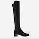 STUART WEITZMAN 女士黑色牛皮长筒靴 RESERVE S4464 BLK